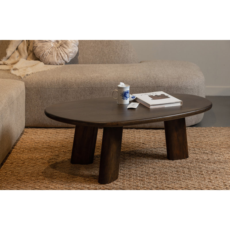 Solid Wood 3 Legs Coffee Table