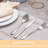 50 Piece Silverware Set Service for 10, Mirror Polished Cutlery Utensil Set