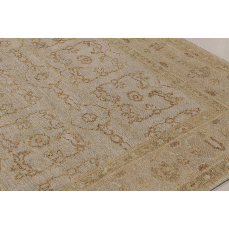 Rug & Kilim’S Modern Runner Rug In Traditional Dual-Toned Floral Pattern