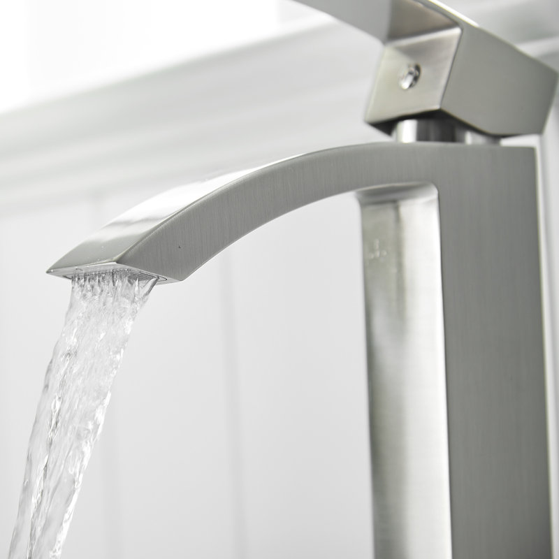 Robinet de lavabo de salle de bain en nickel brossé - Valve à cartouche avec finition noir mat moderne en alliage d'aluminium et