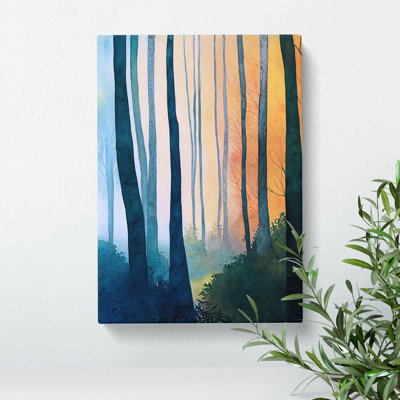 XC1022-182X A Watercolour Forest No.3 - Wrapped Canvas Print