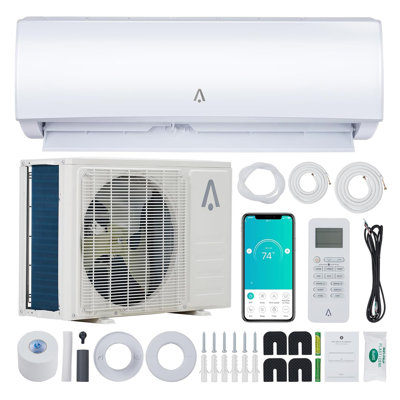 Mini Split Air Conditioner19 SEER2 9000 BTU Mini Split ACHeating System Inverter Ductless Air Conditioner WWifi164Ft Installation Kits230V AC U