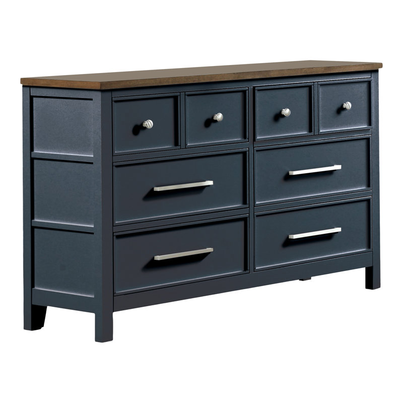 Lonegan 6-Drawer Dresser, Blue;Brown
