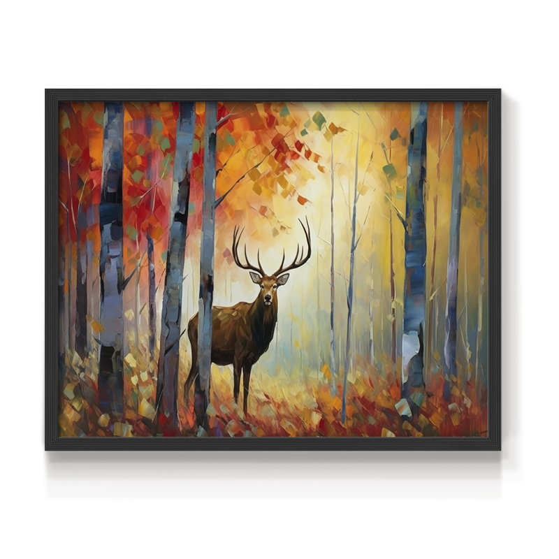 Faune, série V, reproduction encadrée, H 8 po x l 10 po, Noir, noir, noir, noir