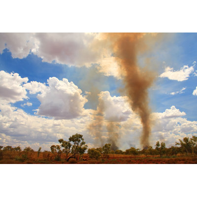 Crick Cyclone Spreading Fire, Australia - Wrapped Canvas Print