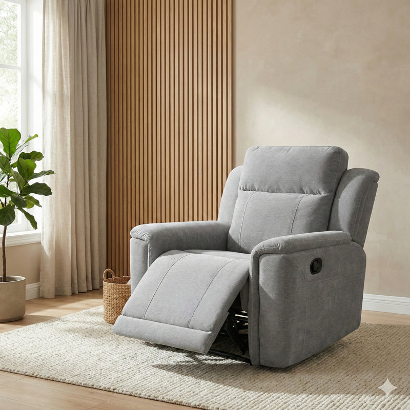 Sumana 100cm Wide Standard Recliner, Grey