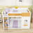 Multifunctional Wooden Bunk Bed with Shelves-438527804