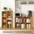 5-Section Closed Back Bookcases, Modern Open Storage Shelf Display Cabinet-1036686124