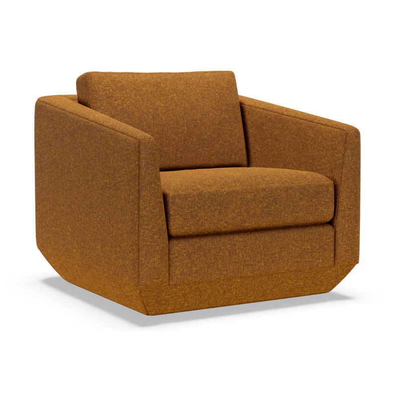 Artistica Upholstery Swivel Armchair, Orange/Rust