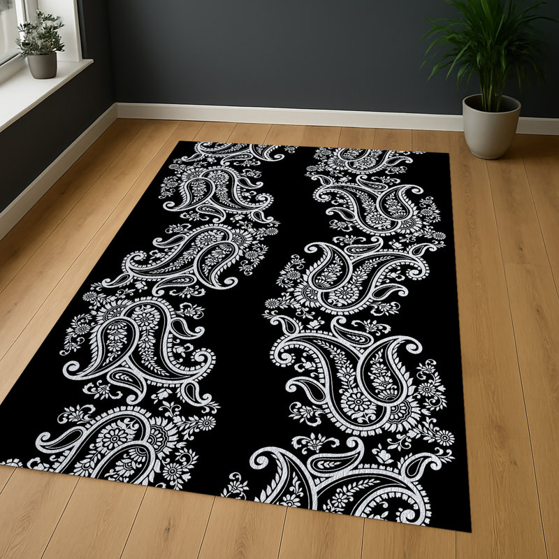 Paisley Area Rug, Rectangle 155 x 230 cm