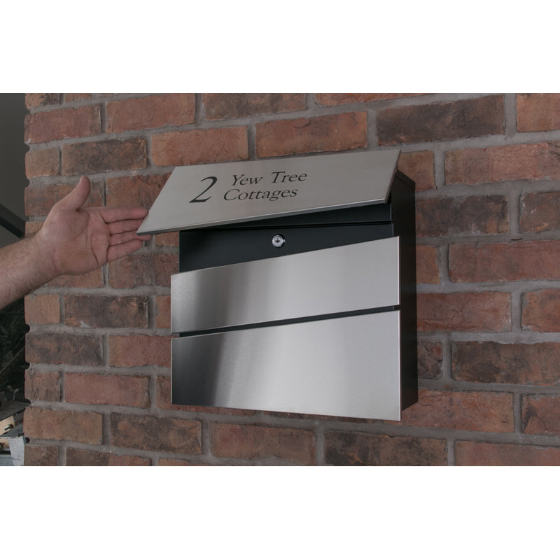 Serana Steel Wall Mounted Letter Box, Yes