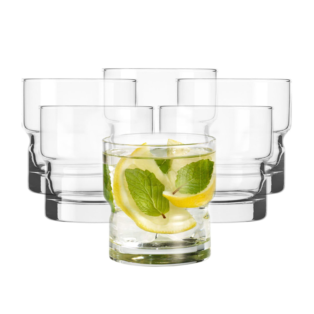 Libbey Newton Stackable Double Old Fashioned Glass, 12-ounce, Set of 6 (Set of 6) Libbey