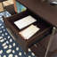 Bureau en L, finition brune