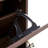 Freestanding Shoe Cabinet With 3 Flip Drawers. Hallway Storage. Solid , Walnut Finish, Metal Handles Entryway Rack Hue. Handles, Spacious Storage