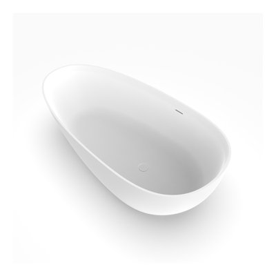 71 inch artificial stone solid surface freestanding bathroom bathtub