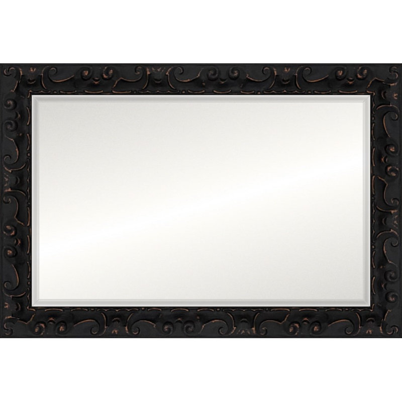 Miroir patiné, Beveled, Distressed Black