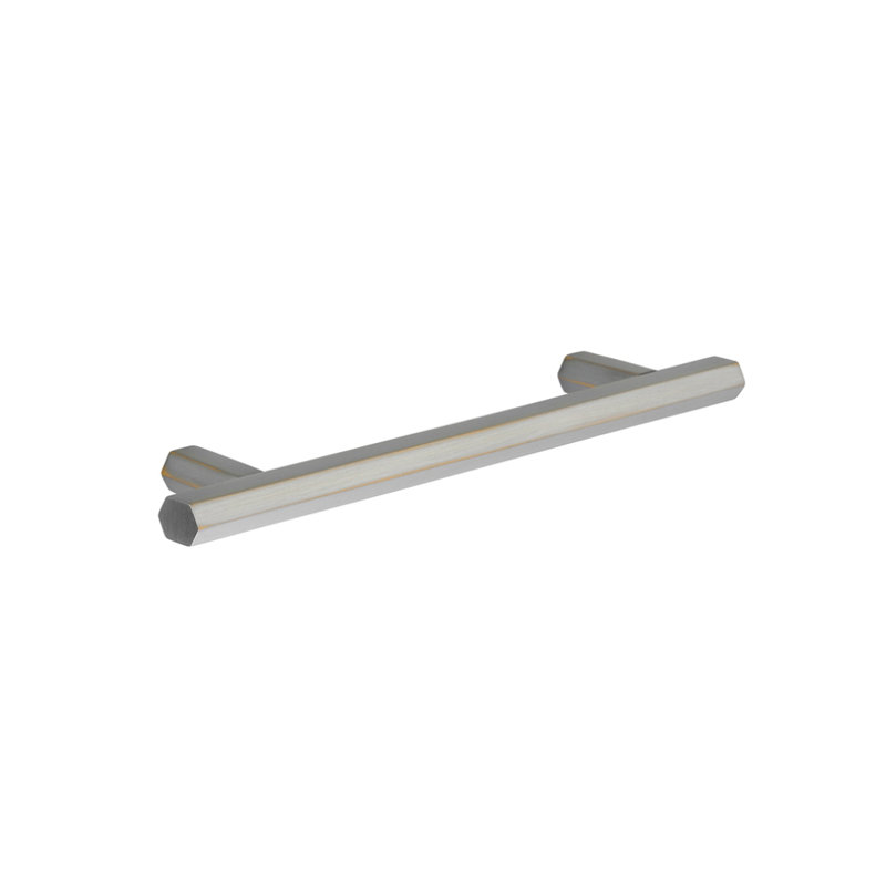 Poignée barre Hexad, 5,04 po, Nickel brossé