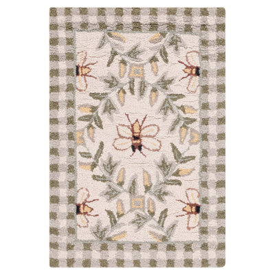 Elara Floral Handmade Wool Area Rug