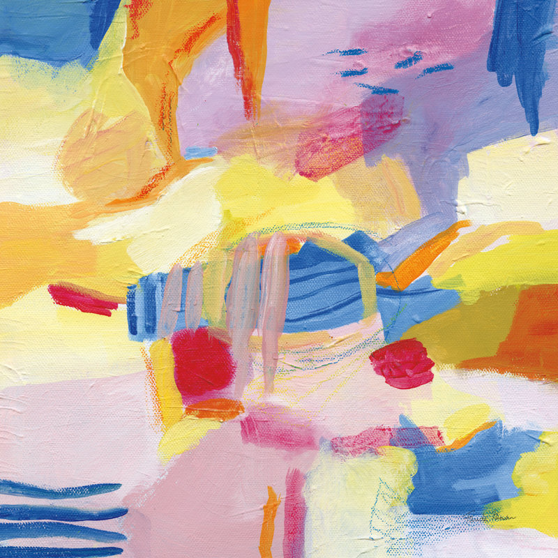 Pastel Shades Abstract by Farida Zaman - Wrapped Canvas Painting, 91cm H x 91cm W