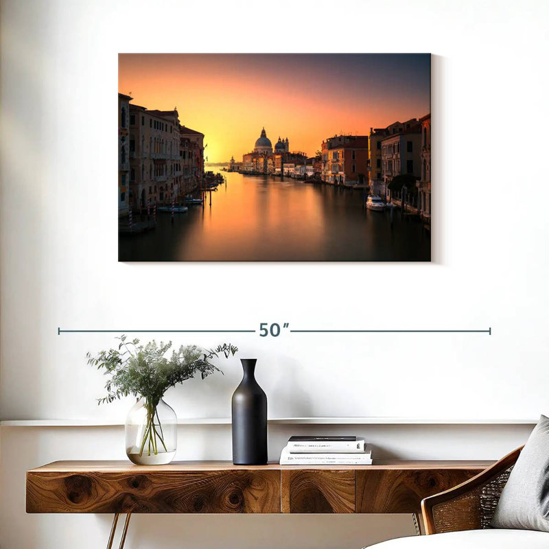 Lilie Grand Canal au coucher du soleil, H 24 po x l 36 po