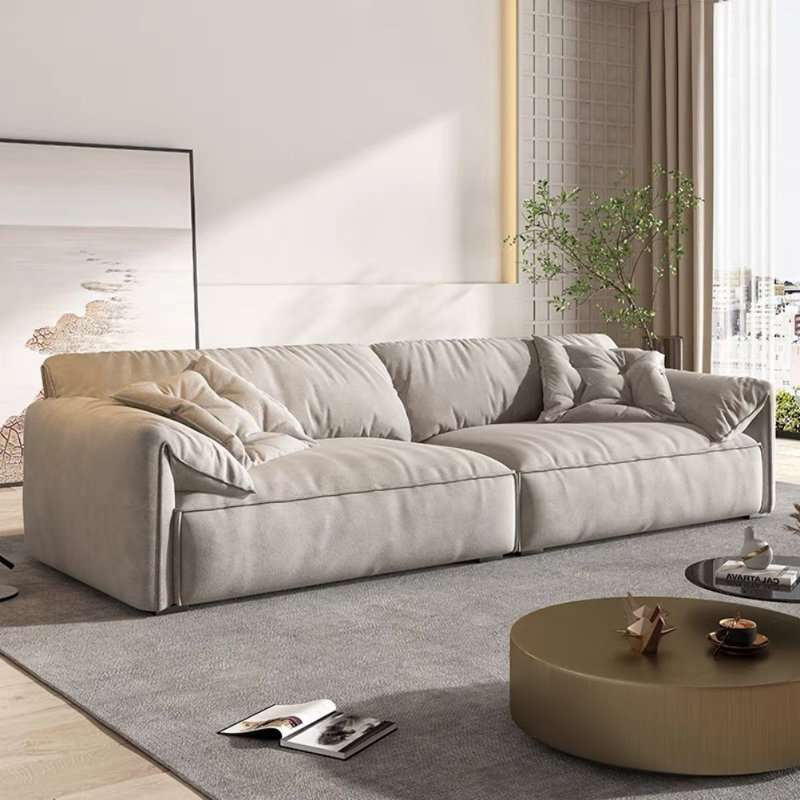 Canapé moderne et simple et créatif, Blanc cassé, H 41,34 po x l 102,36 po x P 31,5 po