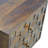 Chestnut Cube Carved Bedside Nightstand