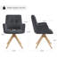 Chaise de bureau pivotante en tissu Jadel -658502822