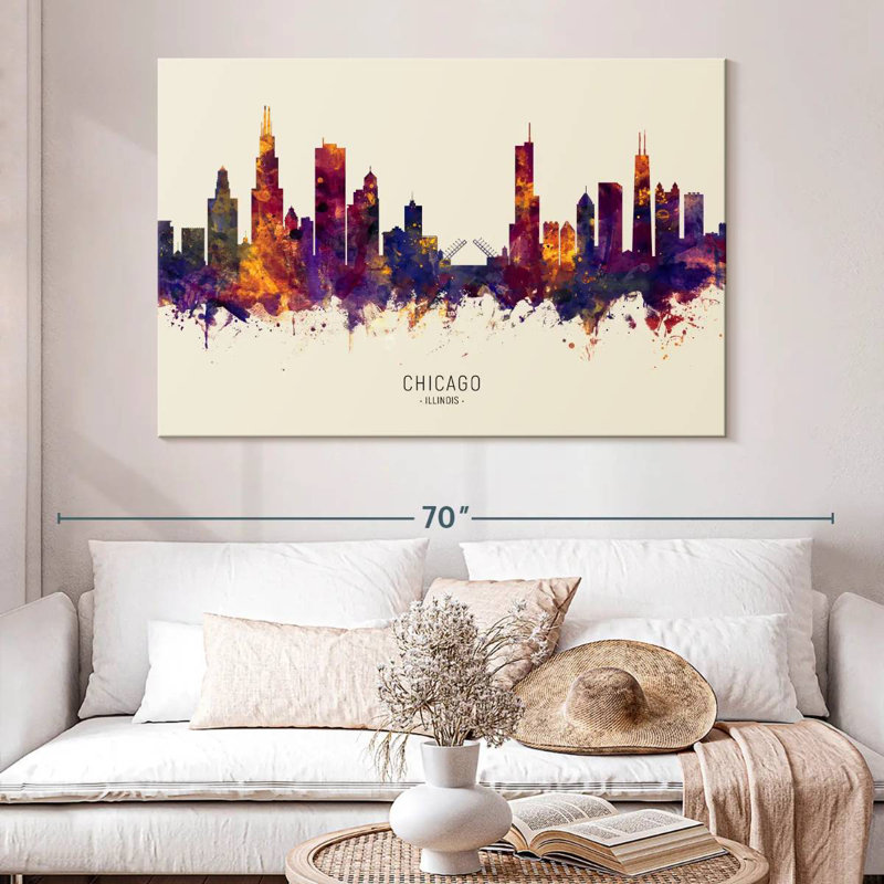 Ravi Chicago Illinois Skyline IV, 34" H x 51" W