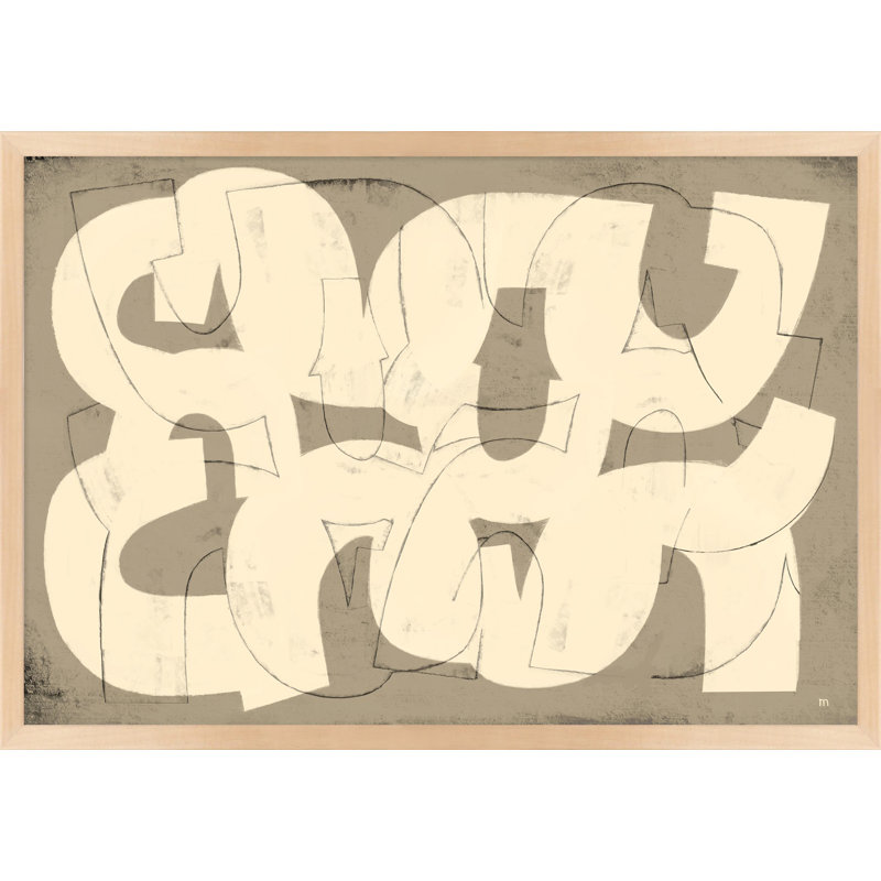 Dessin par Tillom - art mural encadré, H 14 po x l 20 po x P 1,25 po, Papier encadré érable
