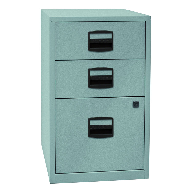 41.3cm Wide 3 -Drawer File Cabinet, Matt brushed nickel