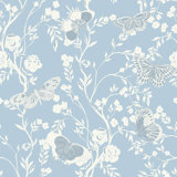 Butterflies in Bloom 33' L x 20.5" W  Wallpaper Roll