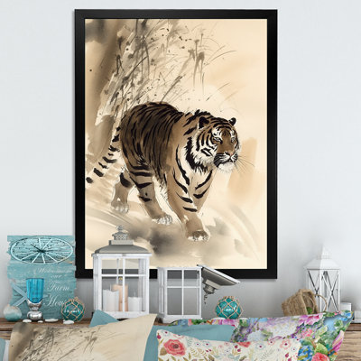 «Beige Tiger In The Wild I» sur toile