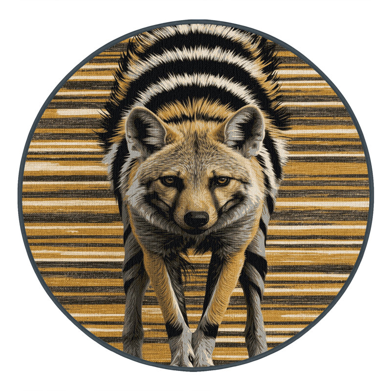  Tapis lavable Aard loup, Rond 8 pi