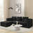 Corduroy Convertible Sleeper Sectional-952529369