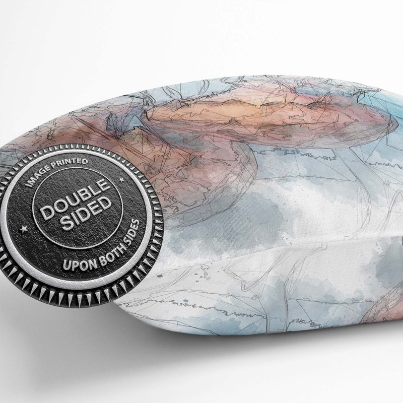 Pink Jellyfish Cushion with Filling, 55cm H x 55cm W x 20cm D