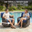 Ensemble de conversation pour patio en osier 6 pièces avec 4 chaises pivotantes et tables d'appoint-115887588-115887589