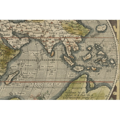 Mappemonde antique grille VI
