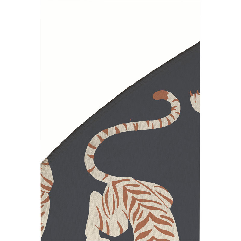 Hey Tiger Area Rug, Round 5'