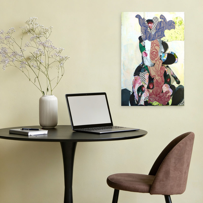 Art abstrait contemporain audacieux à motif abstrait, H 24 po x l 16 po