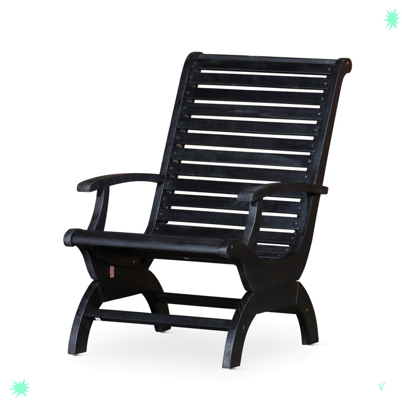 Auzenne Metal Outdoor Lounge Chair, Espresso