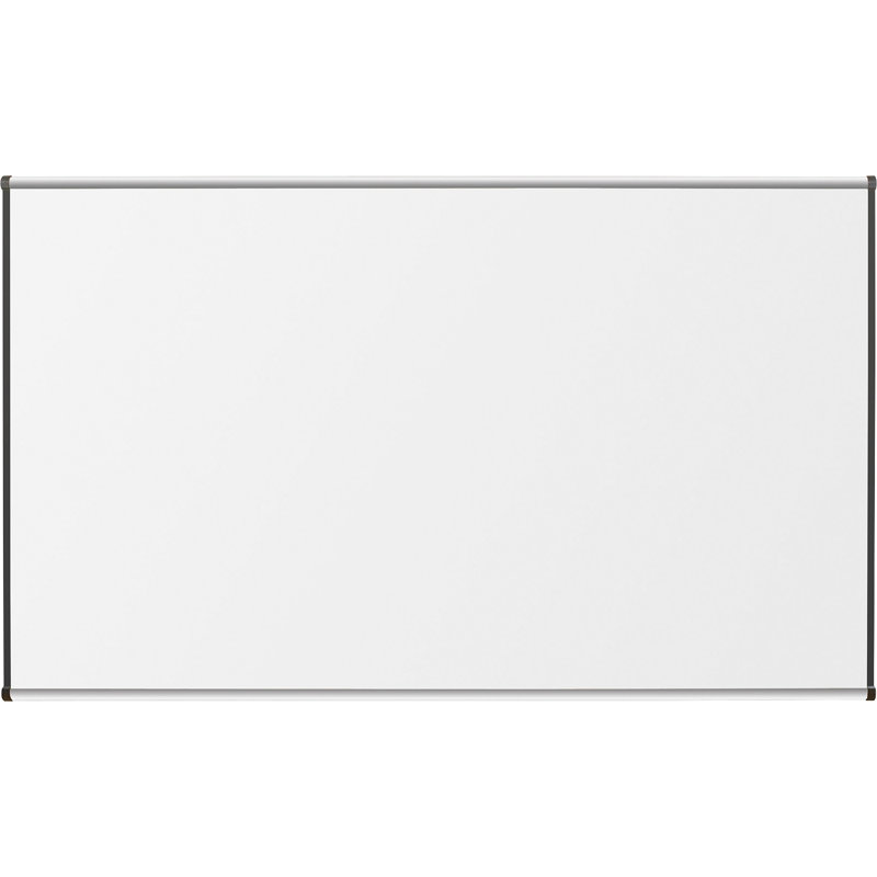 Lorell Yes Steel Wall Wood Whiteboard, 4' H x 6' W, Satin Aluminum
