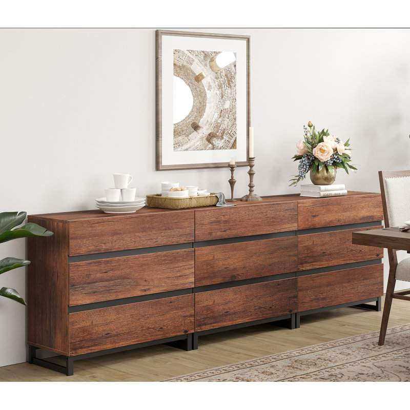 94.5'' W 9 - Drawer Dresser, Brown