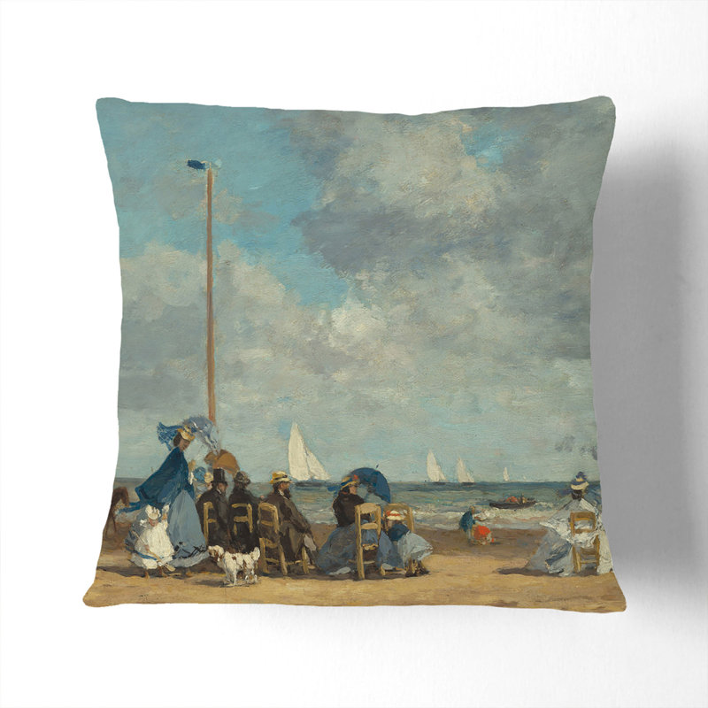 Square Cushion, 40cm H x 40cm W x 15cm D, White