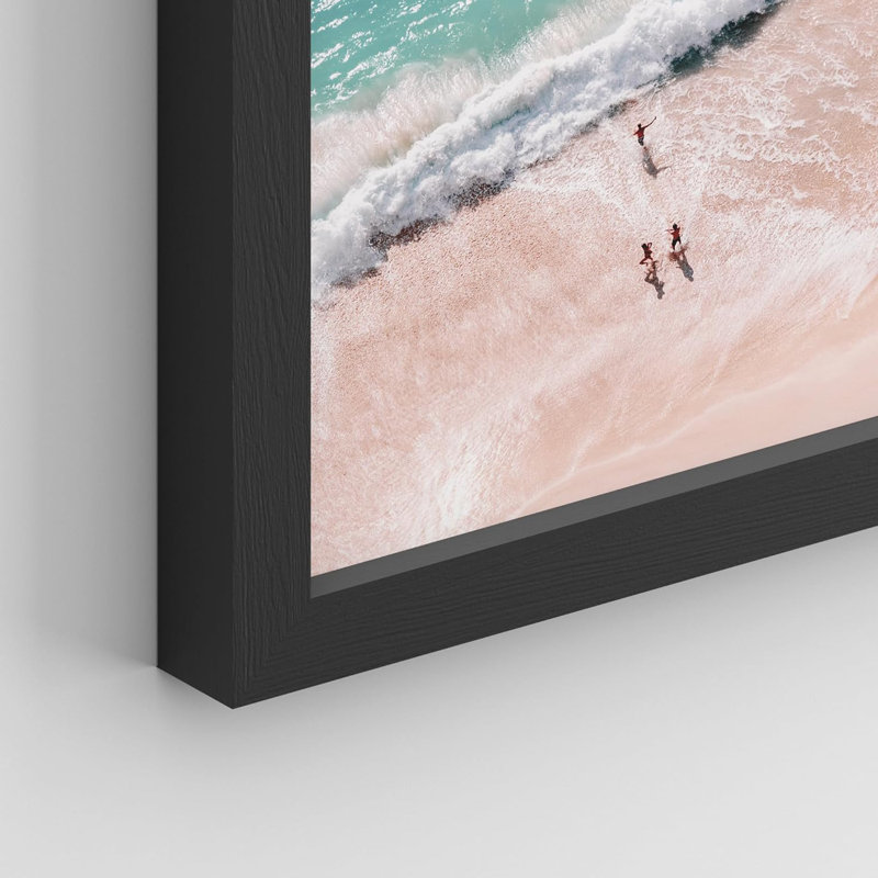" Tropical Duotone Relax/Calm Ocean Beach Waves Coastal Photography Modern Decor " 9 - Pieces, Black, 10" H x 8" W x 1" D