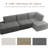 Berlare 4 - Piece Upholstered Boneless Compression Corduroy Modular Sectional Sofa Set with Removable Ottoman – Fully Compressed, No Assembly Required-1066882502
