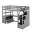 Lit mezzanine avec bureau et tablettes-634070677-634070676