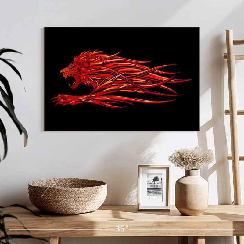 Mur de tête de lion Crowle Blazing, H 8 po x l 12 po
