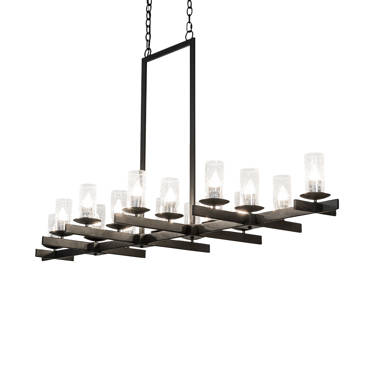 Meyda Lighting Dante 16 - Light Kitchen Island Modern Linear Chandelier ...