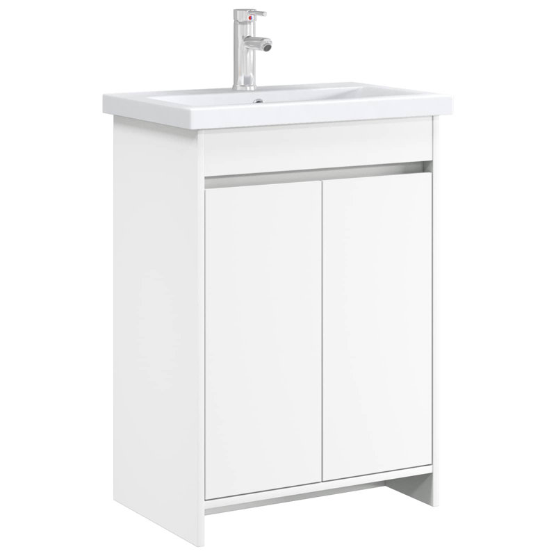 56cm Bathroom Vanity Base Only, White
