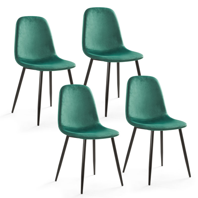 Psomas 47 cm H Velvet Side Chair, Green